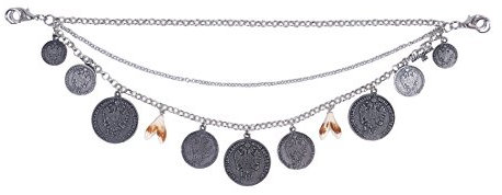 Trachten Charivari Herren Charivari Kette Schmuck Lederhosen Anhänger Accessoires Silber Münzen Jagd Bayern