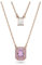 Swarovski Collana a fili fissi Millenia, Taglio ottagonale, Placcato color oro rosa