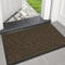 Large Door Mat Entrance Dirt Grabber Floor Mat - Brown, 60 x 90 cm - Waterproof Non Slip Strong Rubber Backing PVC Door Mat for Indoor Kitchen, Entrance Hall Hallway