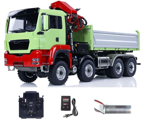 Toucan RC Hobby Lesu 1/14 8X8 Rc Hydraulischer 3-Wege Muldenkipper für Pl18Ev Ferngesteuerter Kran Dumper montiert und lackiert