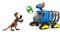 SCHLEICH Dinosaurs 42604 - Realistischer Dakotaraptor Dino mit Truck und Forscherfigur - Prähistorisches Spielset - Action Dino Figur, Fahrzeug und Forscher - Dinosaurier Spielzeug ab 4 Jahre