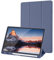 Hülle Kompatibel mit Samsung Galaxy Tab A8 10.5 Zoll 2022/2021, Model SM-X200/SM-X205/SM-X207, Hülle mit Stifthalter, Trifold Ständer Schutzhülle, Auto Schlafen/Wachen for Samsung Tab A8, Blau Grau