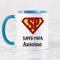 Wanapix | Tasse Personnalisée Fête des Pères | Tasse à Café Personnalisable | Céramique Mug Fete des Pères | cadeaux papa | Va au micro-ondes | Bleu Ciel - Super père