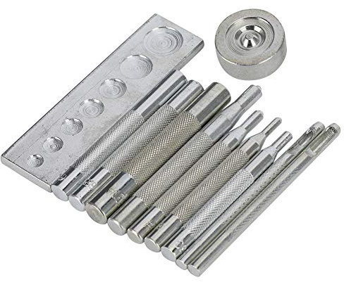 TOPINCN Punch Snap Kit Setter Snap Hebilla Remache Herramienta Botón Alicates Herramientas Cuero de Vaca DIY Snaps