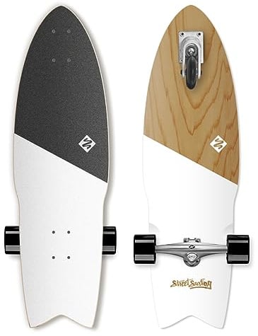 Streetsurfing Surf Skate Snaker 30'' Koa White