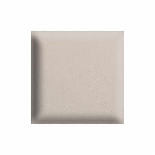 Canvasfly Wandpaneel 30x30 cm 3D gepolstert Beige - zur einfachen Montage, aus Veloursstoff, mit weicher Füllung - Kopfteil für Schlafzimmer, Dekoration Wohnzimmer, Kleiderschrank, Wand Deko