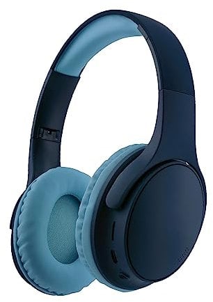 hisonic Kinderkopfhörer ab 7 Jahre, Bluetooth Kopfhörer Kinder mit 85/94dB Lautstärkeregelung für Jungen mit HD-Mikrofon und SD-Karte zum Lernen/Reisen/Telefonieren/Kindle/PC/TV/MP3. (E6 Blau)