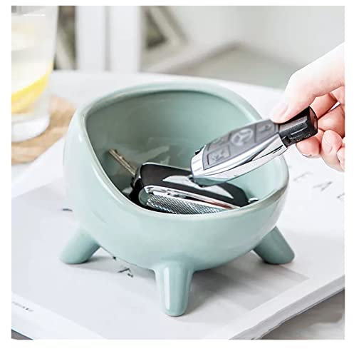 Cuenco de cerámica for llaves for mesa de entrada,Tazón de dulces con trípode,Plato de dulces con patas,Organizador de platos de dulces de escritorio for decoración del hogar,Cuencos decorativos ( Col