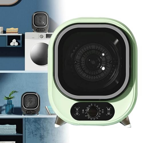 XDLYWUZIQ Mini Sèche-Linge électrique Portable, Sèche-Linge à Condensateur Portable 450 W, Sèche-Linge Compact à Chargement Frontal, Parfait pour Une Utilisation sur Un Comptoir Ou Au Mur,Green