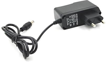 Veemoon 1a Adaptateur Secteur Prise UE pour Caméra Vidéosurveillance Et Bande Lumineuse LED Noir