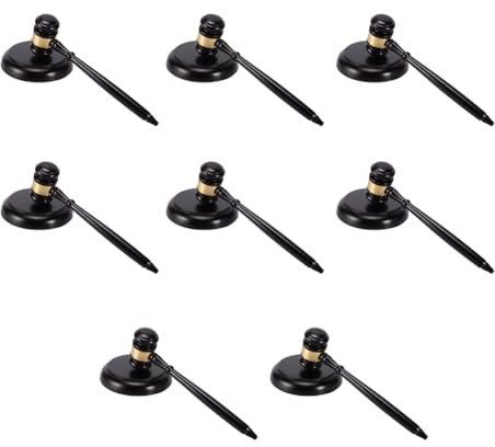 carrub 16X Martillo de Subasta Martillo de Subasta de Madera con Bloque de Sonido para Abogado de Juez Martillo Hecho A Mano
