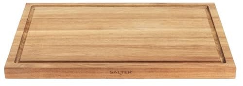 Salter BW13695EU7 Toronto Planche à découper – Planche à découper en bois, grande planche à manger/charcuterie, bois d’acacia certifié FSC®, protège les plans de travail de la cuisine