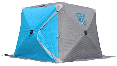 CRBUDY 1-4 Personen Winter-Angelzelt Winter-Eisangelzelt Campingzelt Wind- und regendichtes warmes Zelt zum Winterangeln im Freien