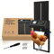 UniEgg Chatière à Poule en Métal Automatique - Batterie - 3ème Génération - Porte Poulet Automatique - Chickenguard - Fonction Minuterie - Noir - Convient pour Chiens, Chats, Rongeurs et Poules |