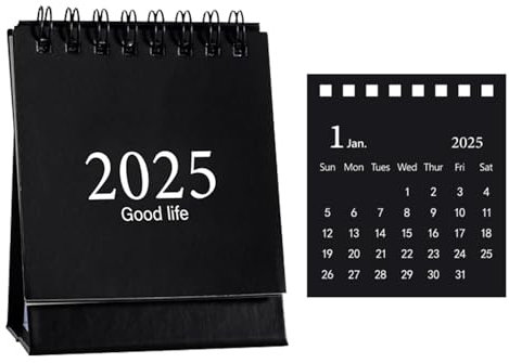 ycezw -Standkalender, Tischkalender 2025 | 360-Grad-Seitenwechsel, Tischkalender, umblätterbar,2025 Flip-Kalender für das Klassenzimmer, tragbar, Tischkalender zum Stehen