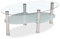 HOGAR24 ES Mesa de Centro Ovalada de Cristal Transparente, Diseño Moderno, Medidas: 110 cm (Ancho) x 45 cm (Alto) x 60 cm (Fondo).
