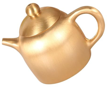 JOINPAYA Mini Ornament Aus Messing Kreatives Retro Tischdekor Für Zuhause Büro Und Gastronomie Handgefertigte Teekannenfigur Mit Feiner Verarbeitung Glücksbringer Für Gäste Und Freunde