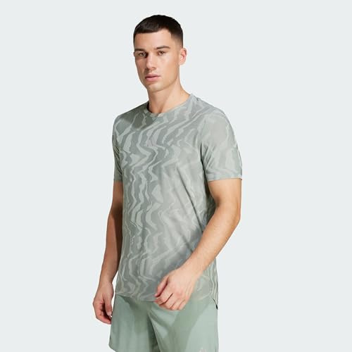 adidas Herren Ultimate Engineered Tee Laufbekleidung Laufshirt Silgrn - Grau XL