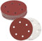 CUBEWAY Disques Abrasifs 225mm Grain Mixte 80/100/120/150/180/240 Papier Poncer 30 Pièces 6 Trous Disque Poncage pour Poncer, Polissage, Dérouillage
