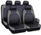 ZQYCD Auto Sitzbezüge für Dacia Duster III 2024, Leder Vorne Hinten Schonbezüge Rutschfester Bequem Atmungsaktiv Herausnehmbar Auto Innenraum Zubehör,B/9pcs Set Grey