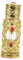 FRCOLOR 3ML Essential Oil Perfume Bottle Vintage Gold Dubai Decorative Bottles Refillable Glass Travel Size Fragrance Container for Office, Date, Party