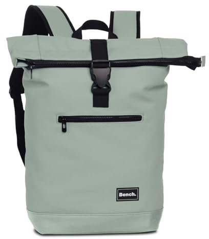 Heinrich Sieber & Co. GmbH & Co. KG Bench Rucksack Roll-Top HYDRO Grau/Grün, mit Laptopfach