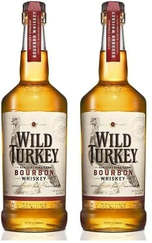 Wild Turkey Kentucky Straight Bourbon Whiskey - charaktervoller Whiskey aus den USA - ideal für Cocktails - 40,5% Vol. Alkohol - 1 x 0,7 l (Packung mit 2)