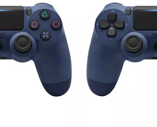 Revinta Wireless Controller für PS4, Kompatibel mit PS4 Slim Pro und PC, Gamepad in Schwarz, Weiß und Rot (Blau)
