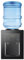 RjcdOPL Distributeur d'eau Électrique, 550W Chauffe Rapide 10 Min, Compatible Bonbonnes 3.5L-18L, en PP et Acier Inoxydable, Design Compact, Idéal pour Bureau, Chambre, Salon