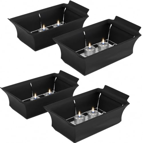 4 Pack Chafer Wind Guard by Brooklyntrend, Chafing Dish Covers, Black | Chafing dish wind guard for buffets, weddings, catering, camping. Fits full-size racks. 300 GSM Cover, machine washable.