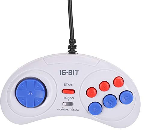 BONKZEBU White Ergonomische 9-polige -Handspielkonsole, Funktion, Game-Controller für Gamer, ABS-Material