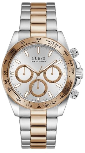 GUESS Herren Uhr Armbanduhr Arthur Edelstahl