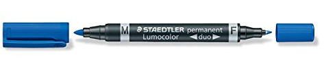 STAEDTLER Lumocolor Permanent-Marker duo, blau