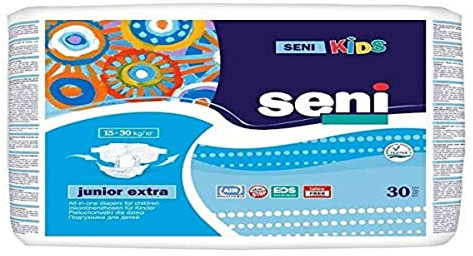 Seni Kids Junior Extra Pack mit 30 Einwegwindeln für Babys