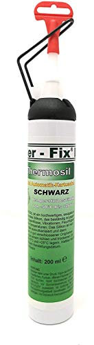 Ber-Fix Thermosil Gasket Motor Dichtmasse - Hochtemperatur Silikon Schwarz, 260°C Beständig, Ölwanne Abdichtung
