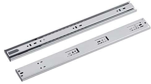 Metafranc Kugelpräzisionsvollauszug - 400 mm Länge - 35 kg Tragkraft - Soft-Close Dämpfung - Leichtes Laufverhalten - Seitenwandführung / Rollenauszug / Schubladenauszug / Schubladenschienen / 380939