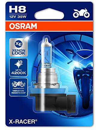 Osram 64212XR-01B X-RACER H8 Halogen Motorrad-Scheinwerferlampe, Einzelblister (1 Stück)