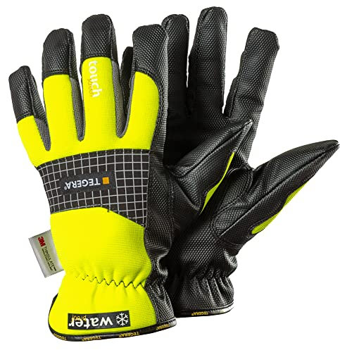 Ejendals Handschuh Tegera 9128 aus Synthetikleder, Größe 7, 1 Stück, gelb/schwarz, 9128-7