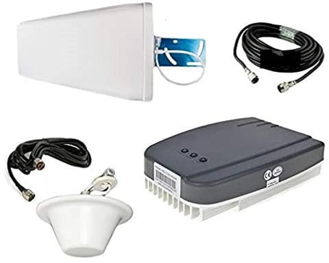 GSM + EGSM Repeater Verstärker Handy Signalverstärker für D-Netz und E-Netz - Telefonie Verstärkung (bis zu 1200 m²) T-Mobile D1 / Vodafone D2 / E-Netz / O2 + Außen- und Innenantenne + Montagezubehör