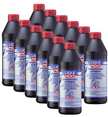 12x LIQUI MOLY 4427 Hochleistungs-Getriebeöl (GL3+) SAE 75W-80