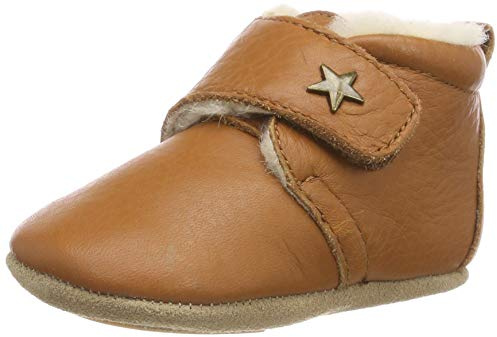 Bisgaard Wool Star, Unisex Baby Krabbelschuhe, Braun (66 Cognac), 18 EU (2 Child UK)