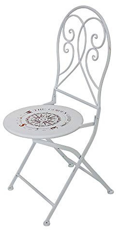 Garden Pleasure Gartenstühle 2er Set Klappstuhl, Metall, (Stahl), Weiß
