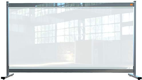 Nobo Schreibtisch-Trennwand, durchsichtige Schutztrennwand aus PVC-Folie, Hygieneschutz, Premium Plus, 1470x860mm, 1915548, W 1470 x H 860