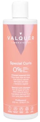 Valquer Zero Formula Shampoo für definierte Locken Curly-Methode. Spendet Feuchtigkeit, macht das Haar geschmeidig und bekämpft trockenes und krauses Haar mit pflanzlichem Keratin und Mais. 400 ml