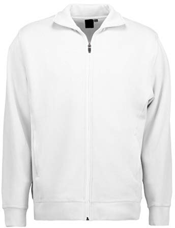 Clinotest Sweatjacke ohne Kapuze für Herren & Damen – 60% Baumwolle, 40% Polyester, Stehkragen, Reißverschluss, lange Ärmel.