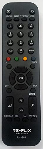 Re-Flix Ersatzfernbedienung GM-01 passend für Humax IRHD5100 Satellitenreceiver