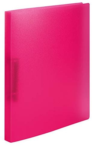 HERMA Ringbücher A4 Pink Rosa Transluzent Set, 3 Stück, schmal, 2 Ringe, 25 mm breit, Ringordner aus Kunststoff mit Niederhalter für Kinder, Jungen und Mädchen