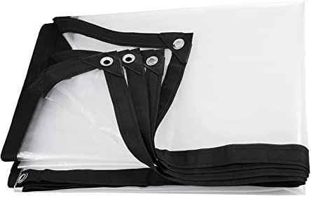 ZHANGY Lona Impermeable Exterior 4x5m, Lona Transparente, Lona PVC por Metros, Lona con Ojales Protector Balcón, Toldo Aislamiento Térmico Prueba Polvo