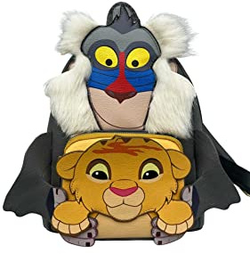 Loungefly Disney Lion King Circle of Life Toyz N Fun Exclusive mini backpack, Grey, Disney, Lion King