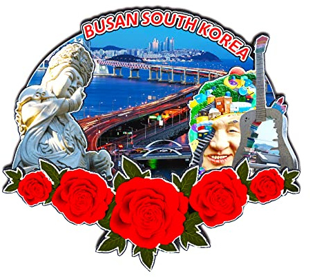 Busan Kühlschrankmagnet, Südkorea, 3D-Klassisch, Holz, Wahrzeichen, Handarbeit, Reisen, Souvenir, Geschenk, Sammlung, Dekoration, 1053